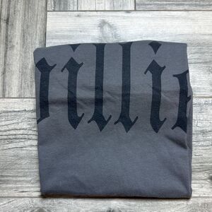 Gap Teen Girls Billie Eilish Logo Short Sleeve Oversized T-Shirt Gray Size 10